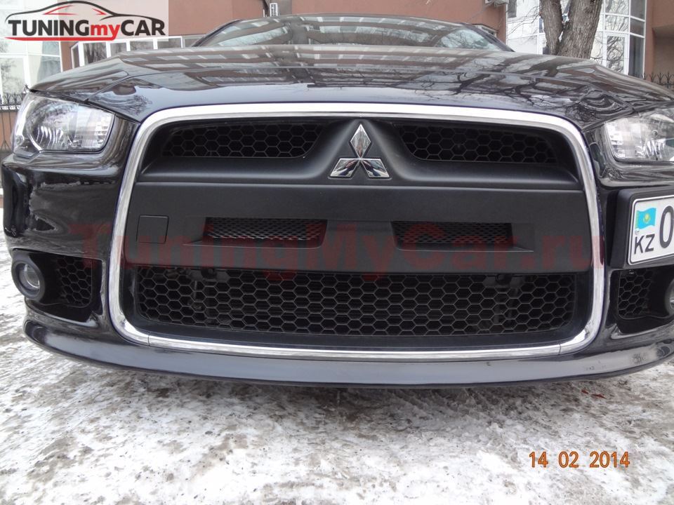 Воздуховоды (ноздри) в передний бампер Mitsubishi Lancer 10 EVO-style (рестайлинг 2011+)