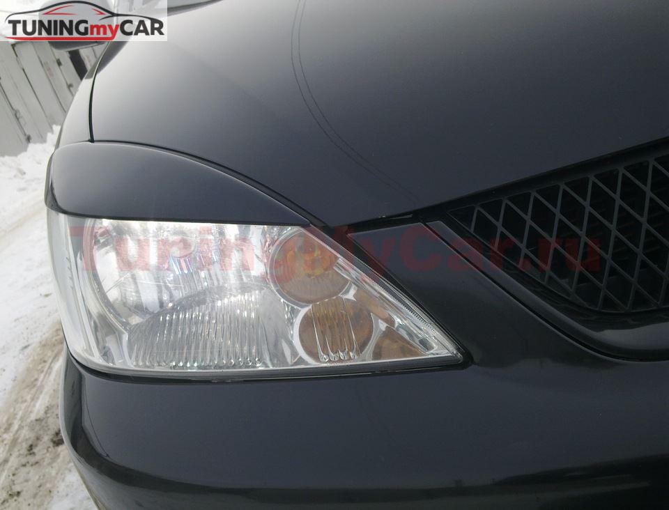 Реснички на фары для Mitsubishi Lancer 9 УЗКИЕ 2003-2009