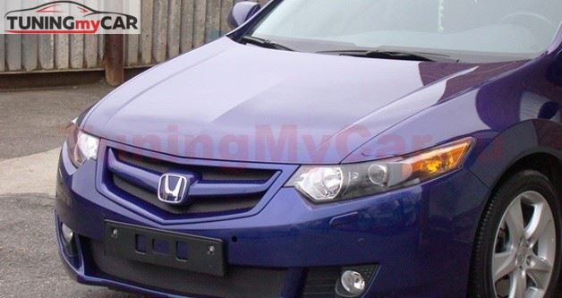 Планка в решетку радиатора "SPORT" для Honda Accord VIII 2008- / Acura TSX (CU2) var №1 под логотип Honda