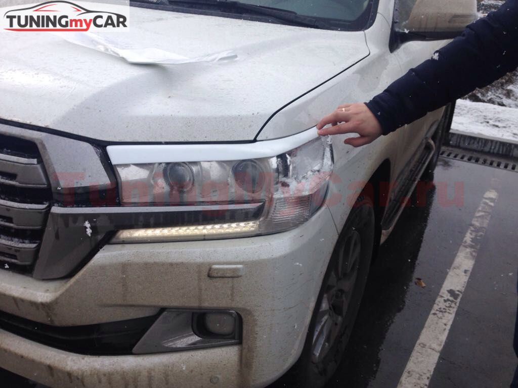 Реснички на фары для Toyota LC 200 2015+