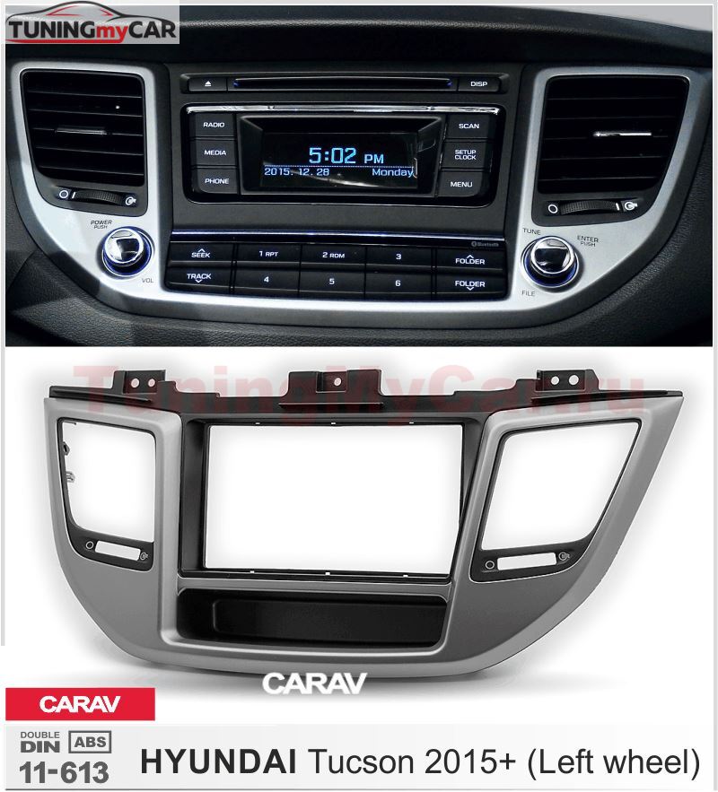 Переходная рамка для установки автомагнитолы CARAV 11-613: 2 DIN / 173 x 98 mm / 178 x 102 mm / HYUNDAI Tucson 2015-2018