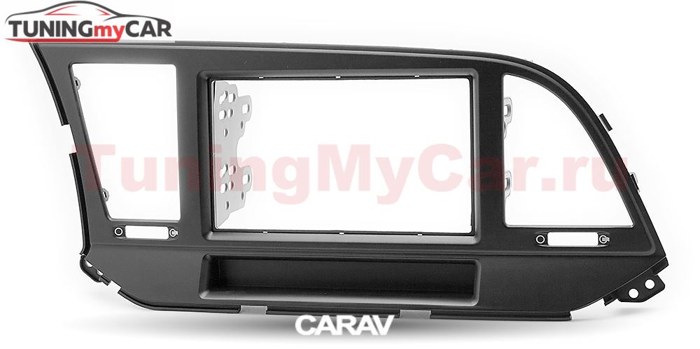 Переходная рамка для установки автомагнитолы CARAV 11-624: 2 DIN / 173 x 98 mm / 178 x 102 mm / with pocket / HYUNDAI Elantra (AD) 2016+, Avante 2015+