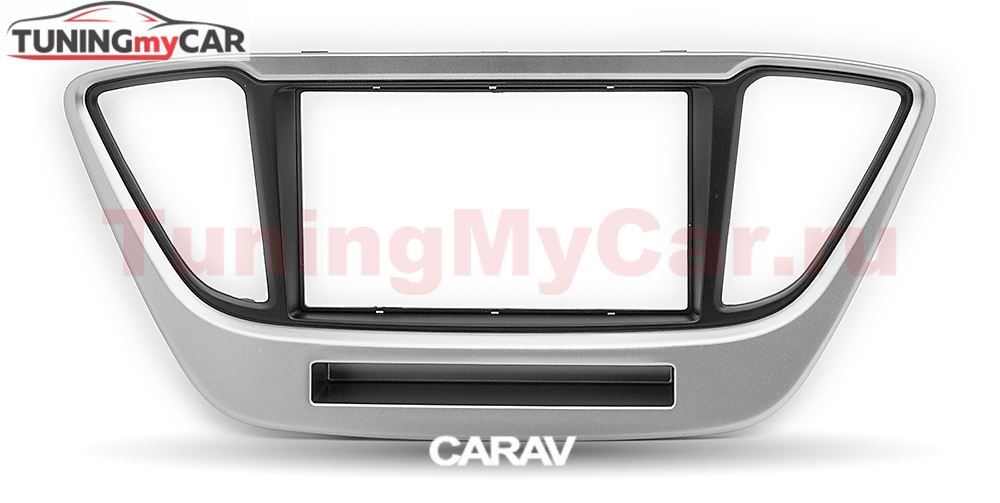 Переходная рамка для установки автомагнитолы CARAV 11-784: 2 DIN / 173 x 98 mm / 178 x 102 mm / HYUNDAI Accent, Solaris, Verna 2017+