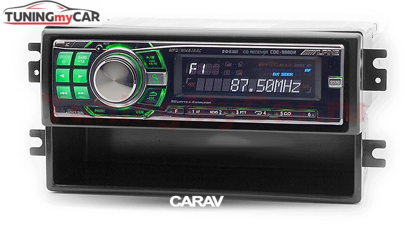 Переходная рамка для установки автомагнитолы CARAV 11-571: 1 DIN / 182 x 53 mm / KIA Pregio 2003-2007