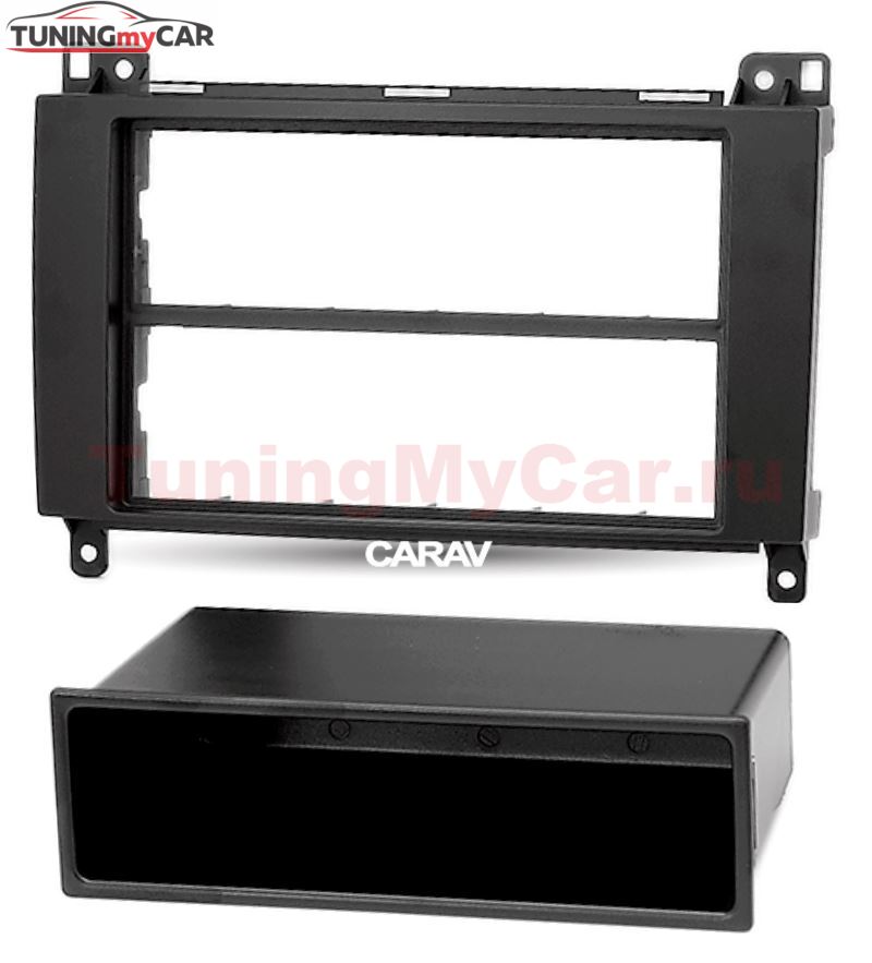 Переходная рамка для установки автомагнитолы CARAV 11-497: 1 DIN / 182 x 53 mm / MERCEDES-BENZ A-klasse (W169) 2004-2012, В-klasse (W245) 2005-2011, Vito 2006+, Viano 2008+