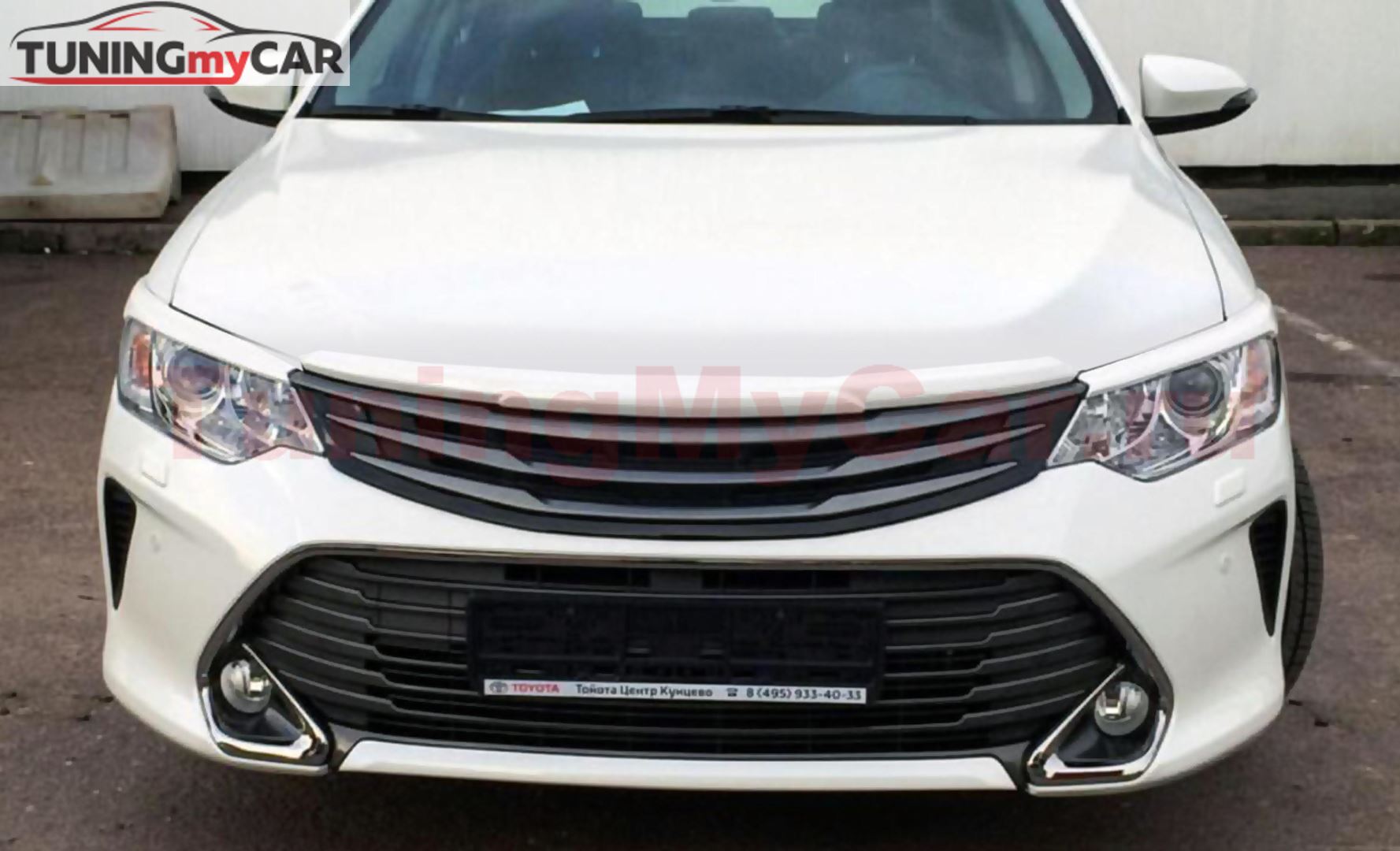 Накладка на капот (антихром) Toyota Camry 2014-2017