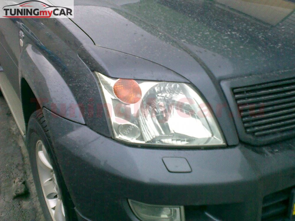 Реснички на фары Toyota Land Cruiser Prado J120 2002-2009 
