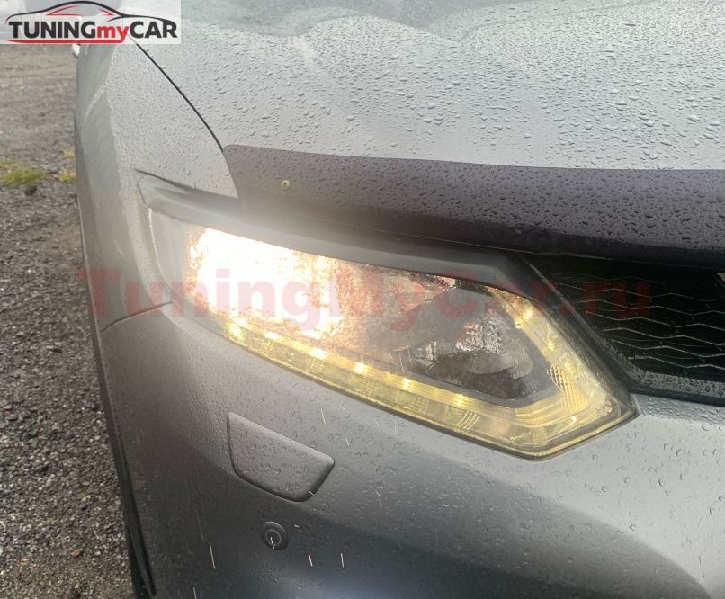 Реснички на фары для Nissan X-trail 2013-2019 (Т32) дорестайлинг