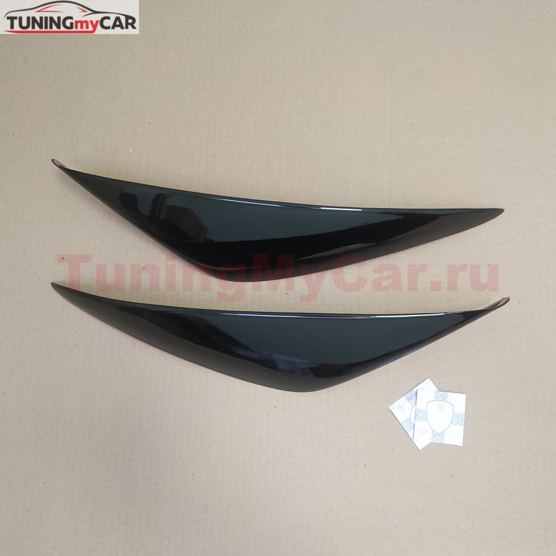 Накладки на фары Toyota Land Cruiser Prado 120 2002-2009 (цвет 202 BLACK)