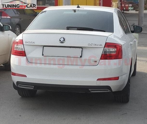 Имитация насадок глушителя для Skoda Octavia III A7 (2013-)