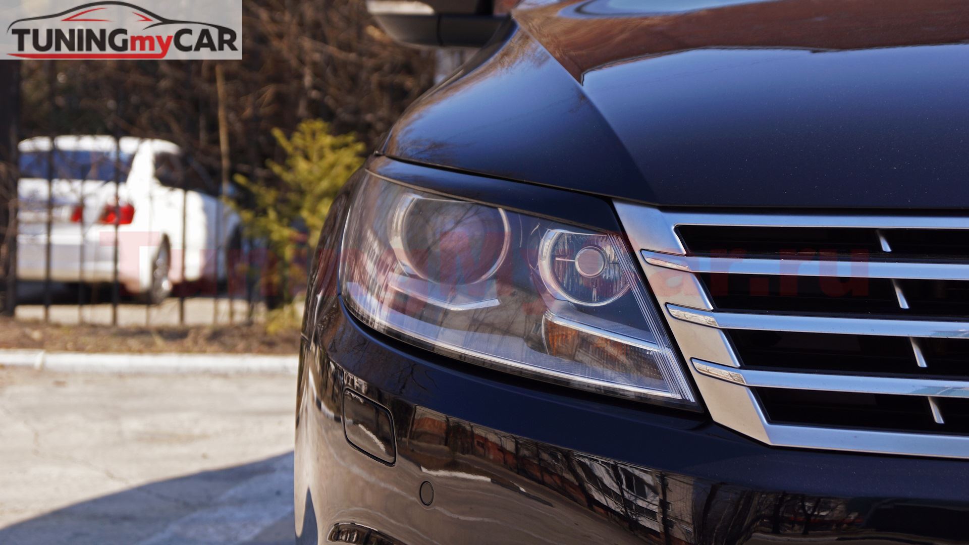 Реснички на фары для Volkswagen Passat CC 2012-2017 рестайлинг (ABS пластик)