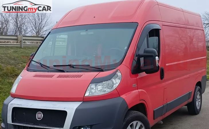 Накладки на передние фары (2 шт) Citroen Jumper (шасси) 2006-2013, Citroen Jumper 2006-2013 (250 кузов)