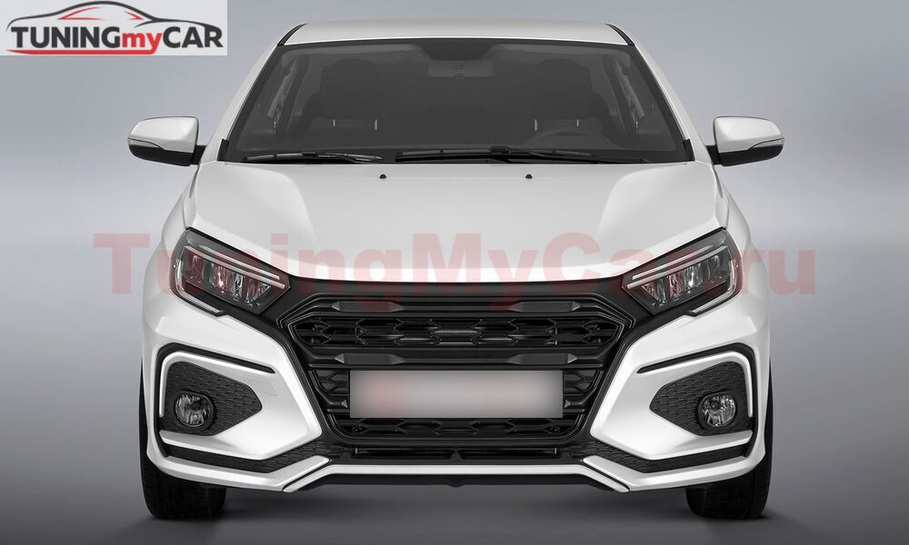 Бампер передний (тюнинг) SWAG под ПТФ для Vesta NG 2022+