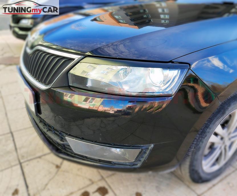 Реснички на фары SKODA RAPID 2013-2020г