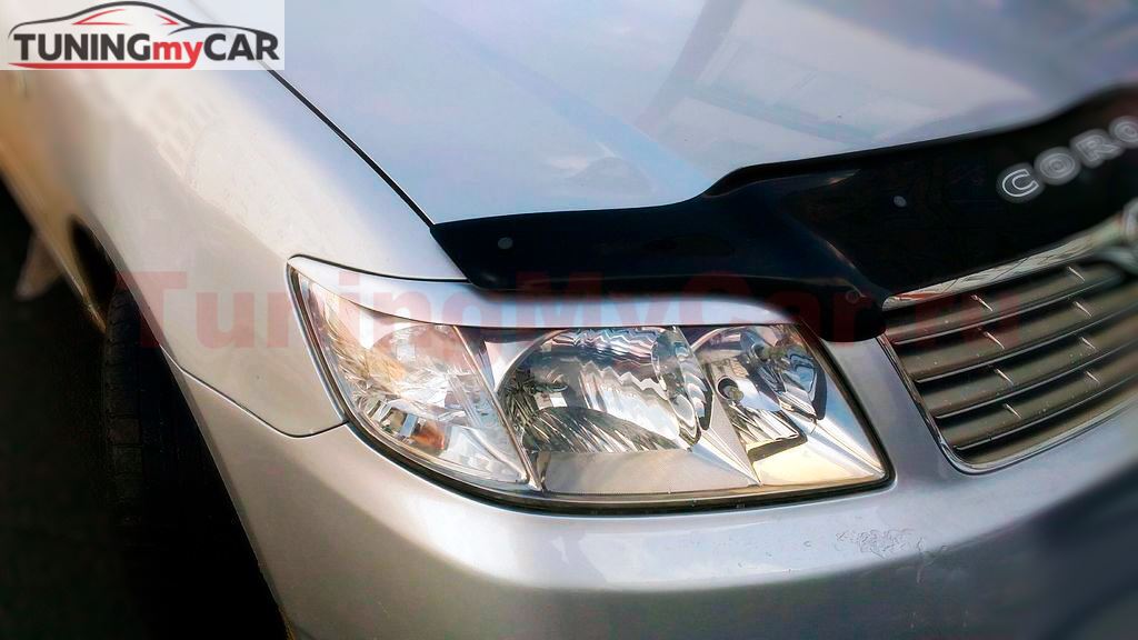 Реснички на фары для Toyota Corolla NZE121 рестайлинг 2004-