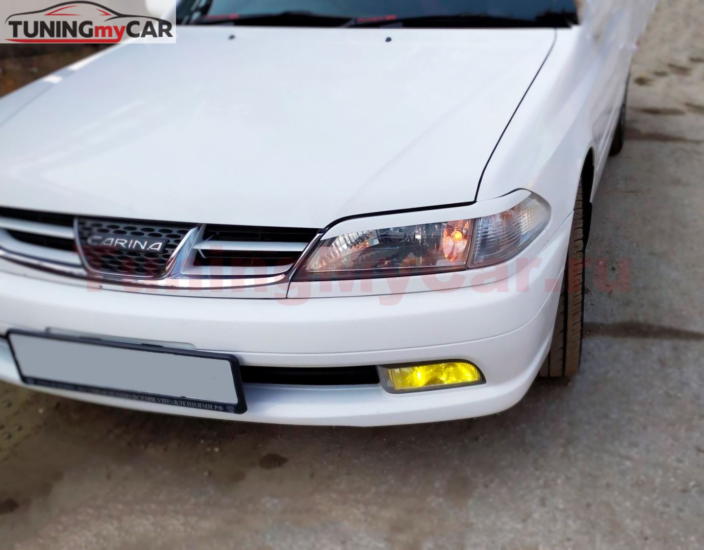 Реснички на фары для Toyota Carina AT210