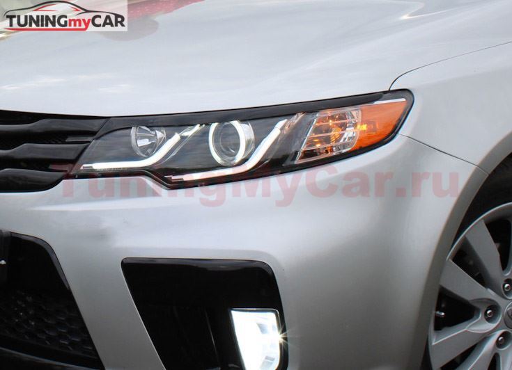 Накладки на передние фары (реснички) Kia Cerato 2008-2013