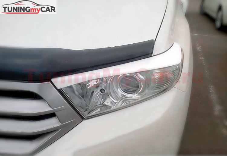 Реснички на фары для TOYOTA HIGHLANDER 2010-2013 XU40