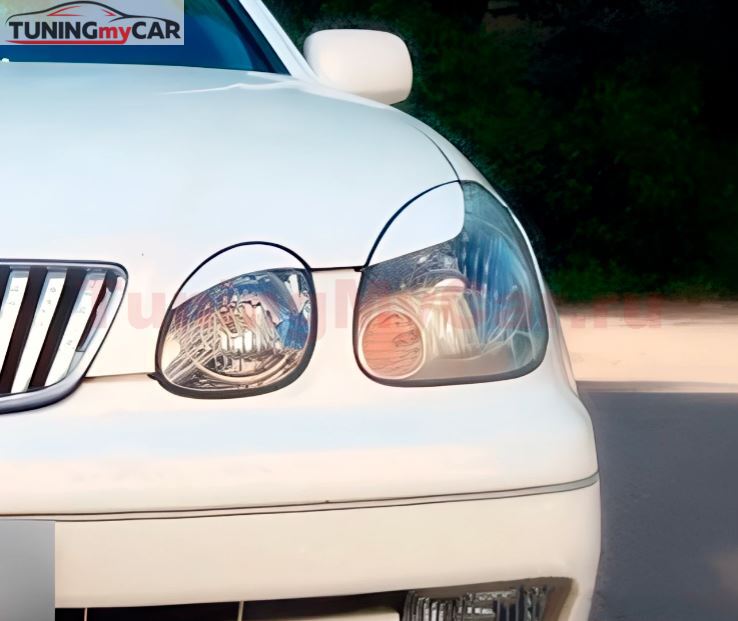 Реснички на фары для TOYOTA ARISTO 1997-2004 JZS160 ШИРОКИЕ