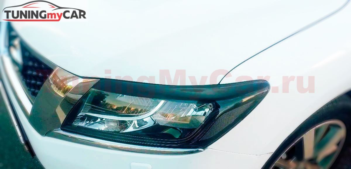 Реснички на фары NISSAN PATHFINDER 2014-2017г