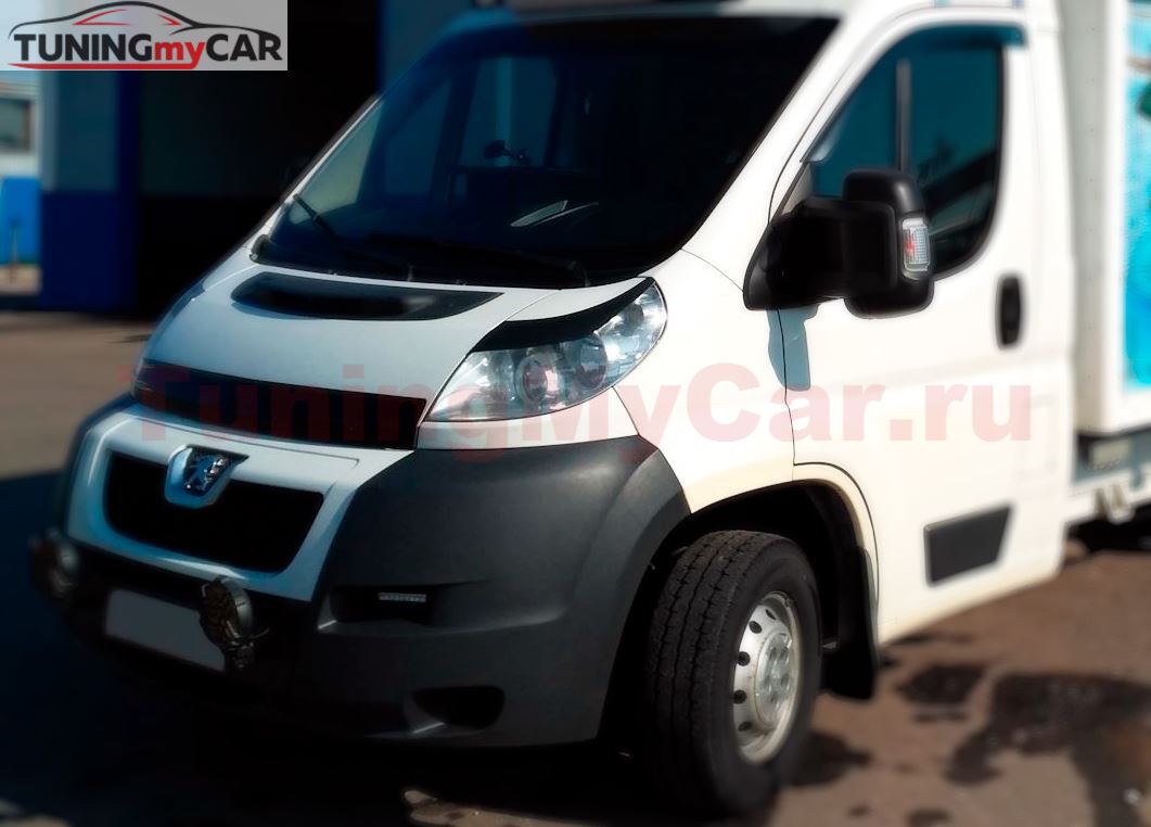Накладки на передние фары (реснички) для Peugeot Boxer шасси 2006-2013, Boxer 2006-2013 (250 кузов)