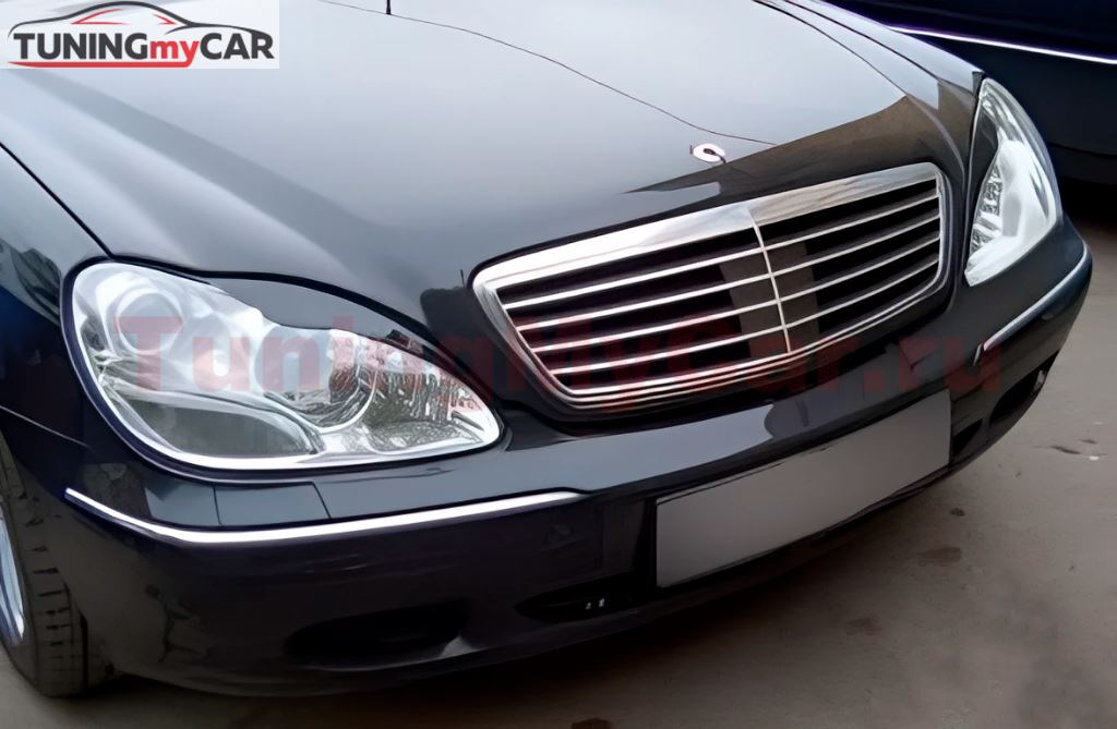 Накладки на фары (реснички) для Mercedes-Benz S-Class 220 1998-2005