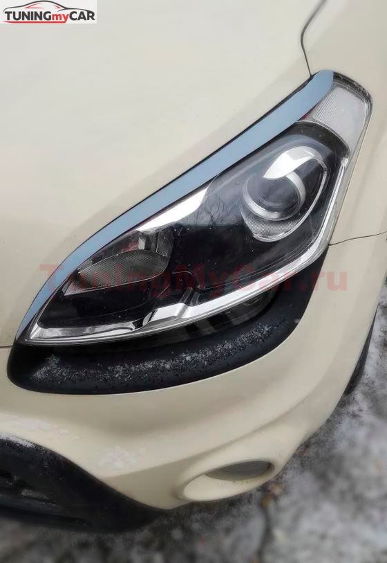 Реснички на фары KIA SOUL 2011-2014г