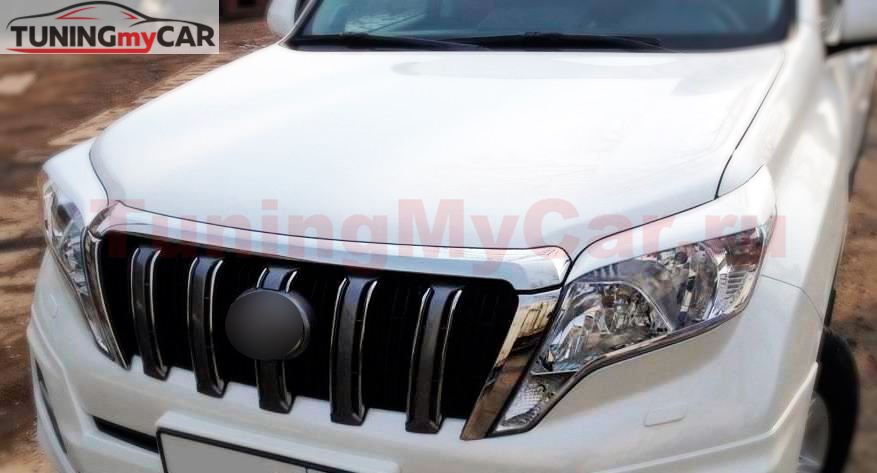 Реснички на фары для Toyota LC Prado 2013-2017 рестайлинг