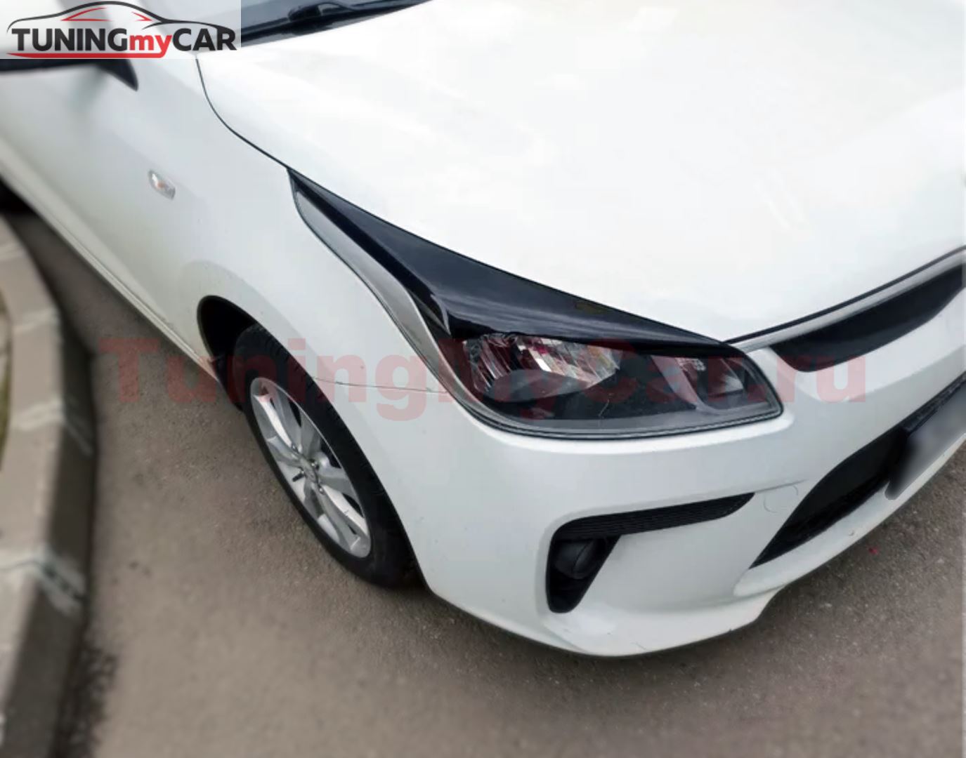 Реснички на фары для Kia Rio 4 2017-2020 дорестайлинг
