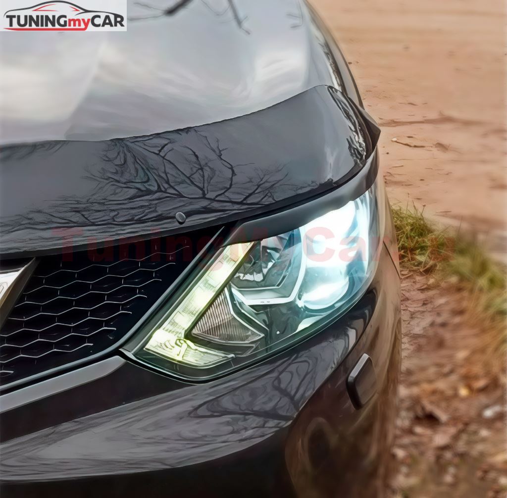Реснички на фары NISSAN QASHQAI 2014-2018г
