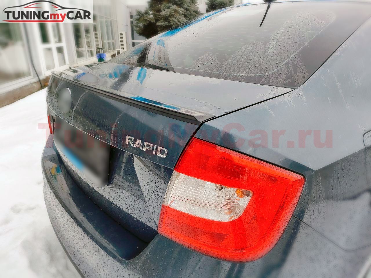 Лип спойлер для Skoda Rapid 2012-2017 var. 2 G3-4