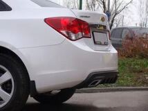 Диффузор заднего бампера для Chevrolet Cruze var№2 (текстурный пластик) 2008-2012