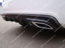 Диффузор заднего бампера для Chevrolet Cruze var№2 (текстурный пластик) 2008-2012