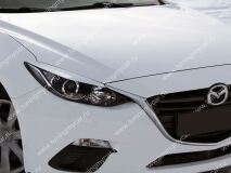 Реснички на фары для Mazda 3 2013-  (для стандартных фар)