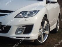 Реснички на фары для Mazda 6 2008-2012 (для моделей с адаптивными фарами)