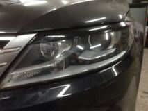Реснички на фары для Volkswagen Passat CC 2012-2017 рестайлинг (ABS пластик)