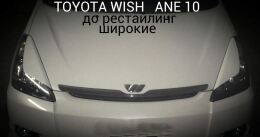Реснички на фары для Toyota Wish ANE10 широкие