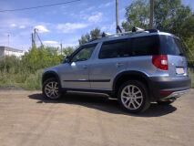 Накладки на пороги Алюминиевый Вид (Взгляд) Skoda Yeti