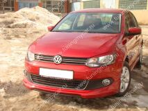 Юбка переднего бампера для VW Polo Sedan  (2010-2015)