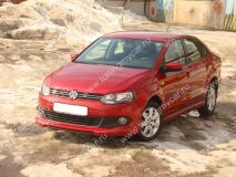 Юбка переднего бампера для VW Polo Sedan  (2010-2015)