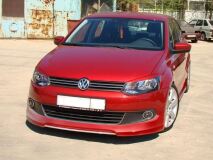 Юбка переднего бампера для VW Polo Sedan  (2010-2015)