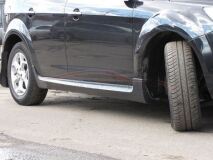 Пластиковые внешние цельные пороги для Ford Focus 2 2004-2011г.в. (кроме купэ)