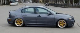 Накладки на внешние пороги Mazda 3 BK 2003-2009 (sedan/hb)