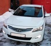 Реснички на фары для Hyundai Solaris 2014-2017 рестайлинг (ft) (ВБ,АО) A3-8