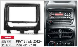 Переходная рамка для установки автомагнитолы CARAV 11-686: 2 DIN / 173 x 98 mm / 178 x 102 mm / FIAT Strada 2012+