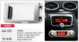 Переходная рамка для установки автомагнитолы CARAV 11-416: 2 DIN / 173 x 98 mm / 178 x 102 mm / FORD Focus II, Mondeo, S-Max, C-Max 2007-2011; Galaxy II 2006-2011; Kuga 2008-2012