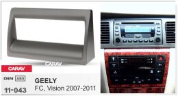 Переходная рамка для установки автомагнитолы CARAV 11-043: 1 DIN / 172 x 49 mm / GEELY FC, Vision 2007-2011