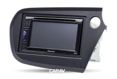 Переходная рамка для установки автомагнитолы CARAV 11-221: 2 DIN - 173 x 98 mm / 1 DIN - 182 x 53 mm (with pocket ) / HONDA Insight 2009-2014