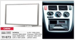 Переходная рамка для установки автомагнитолы CARAV 11-673: 2 DIN / 173 x 98 mm / HONDA Accord 1990-2002; Civic 1999-2000; CR-V 1997-2006; H-RV 1998-2005; Odyssey 1995-2004; Prelude 1992-2001