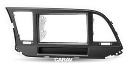 Переходная рамка для установки автомагнитолы CARAV 11-624: 2 DIN / 173 x 98 mm / 178 x 102 mm / with pocket / HYUNDAI Elantra (AD) 2016+, Avante 2015+